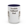 15oz-swedish-vallhund-mug-dad-navy 15oz Swedish Vallhund Dog Dad Mug, Navy, front view