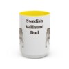 15oz-swedish-vallhund-mug-dad-yellow 15oz Swedish Vallhund Dog Dad Mug, Yellow, front view