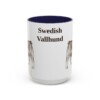 15oz Swedish Vallhund Mug, Navy, front view