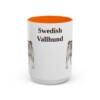 15oz Swedish Vallhund Mug, Orange, front view
