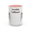 15oz Swedish Vallhund Mug, Pink, front view