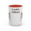 15oz Swedish Vallhund Mug, Red, front view