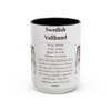 15oz Swedish Vallhund Mug, Black, front view