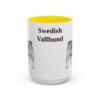 15oz Swedish Vallhund Mug, Yellow, front view