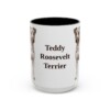 15oz Teddy Roosevelt Terrier Mug, Black, front view