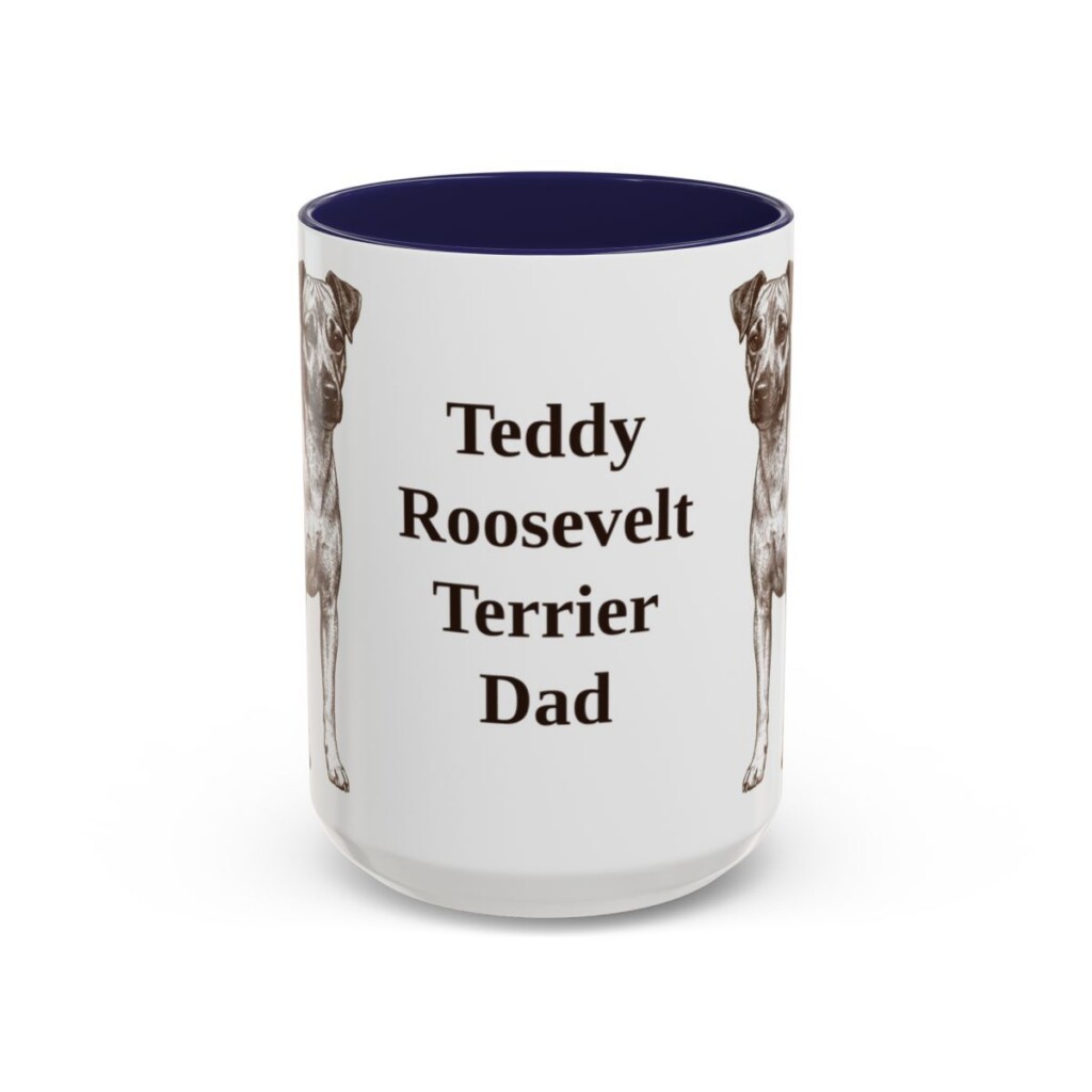 15oz-teddy-roosevelt-terrier-mug-dad-navy 15oz Teddy Roosevelt Terrier Dog Dad Mug, Navy, front view