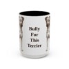 15oz Funny Teddy Roosevelt Terrier Mug, Black, front view