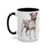15oz Funny Teddy Roosevelt Terrier Mug, Black, left side view