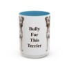 15oz Funny Teddy Roosevelt Terrier Mug, Light Blue, front view