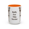 15oz Funny Teddy Roosevelt Terrier Mug, Orange, front view