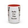 15oz Funny Teddy Roosevelt Terrier Mug, Red, front view