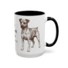 15oz Teddy Roosevelt Terrier Latin Mug, Black, right side view