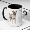15oz Teddy Roosevelt Terrier Mug, Black, lifestyle photo