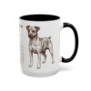 15oz Teddy Roosevelt Terrier Mug, Black, right side view