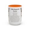 15oz Teddy Roosevelt Terrier Mug, Orange, front view