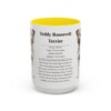 15oz Teddy Roosevelt Terrier Mug, Yellow, front view