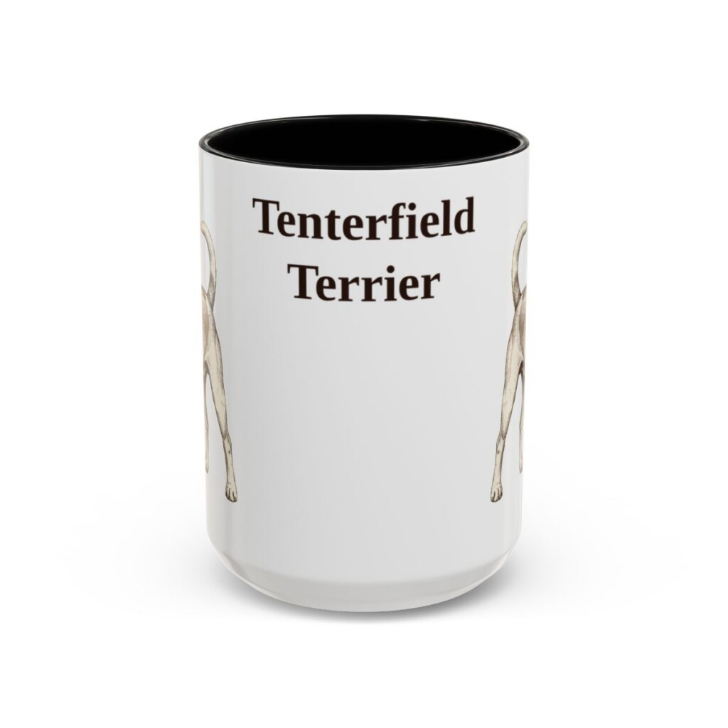 15oz Tenterfield Terrier Mug, Black, front view