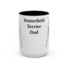 15oz Tenterfield Terrier Dog Dad Mug, Black, front view