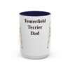 15oz Tenterfield Terrier Dog Dad Mug, Navy, front view