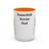 15oz Tenterfield Terrier Dog Dad Mug, Orange, front view