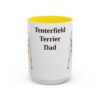 15oz Tenterfield Terrier Dog Dad Mug, Yellow, front view