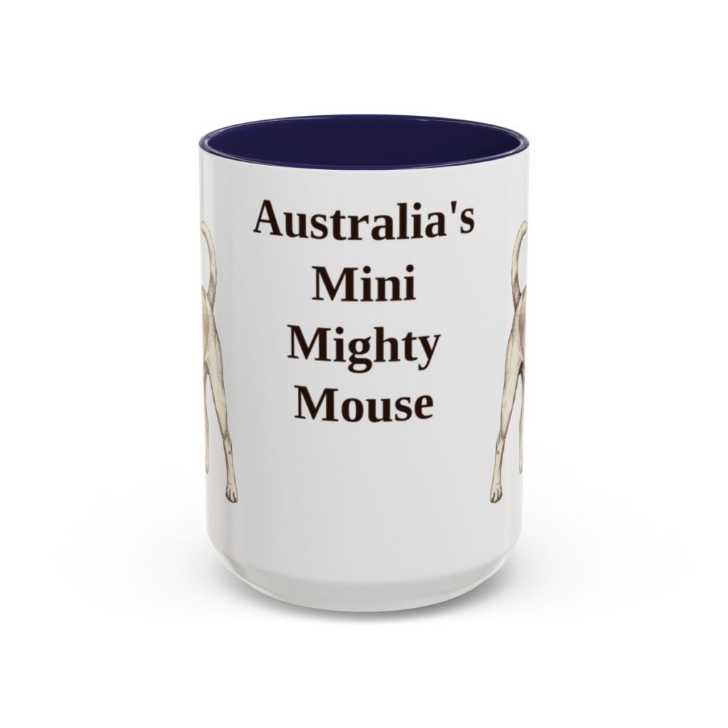 15oz Funny Tenterfield Terrier Mug, Navy, front view