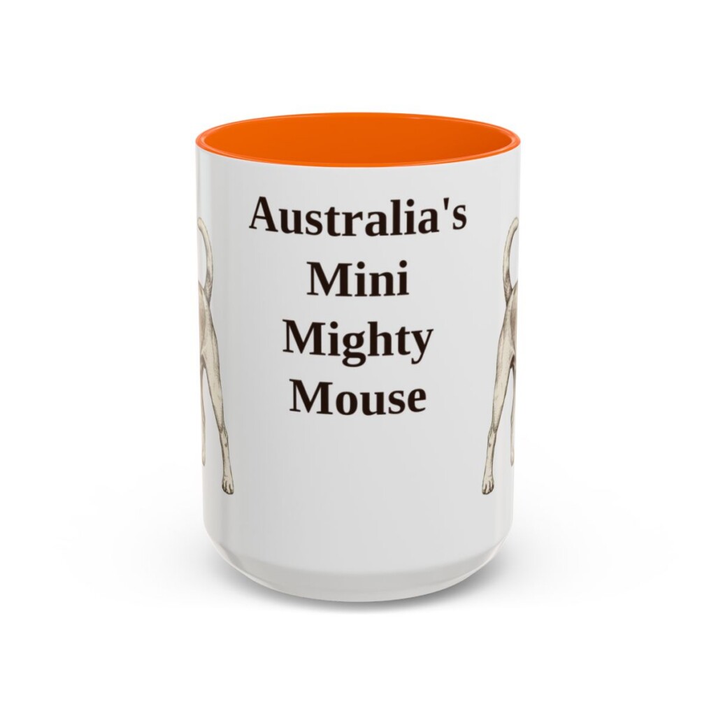 15oz Funny Tenterfield Terrier Mug, Orange, front view