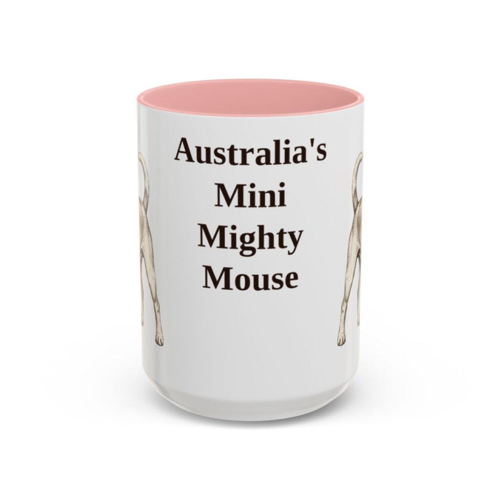 15oz Funny Tenterfield Terrier Mug, Pink, front view