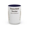 15oz Tenterfield Terrier Latin Mug, Navy, front view