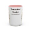 15oz Tenterfield Terrier Latin Mug, Pink, front view