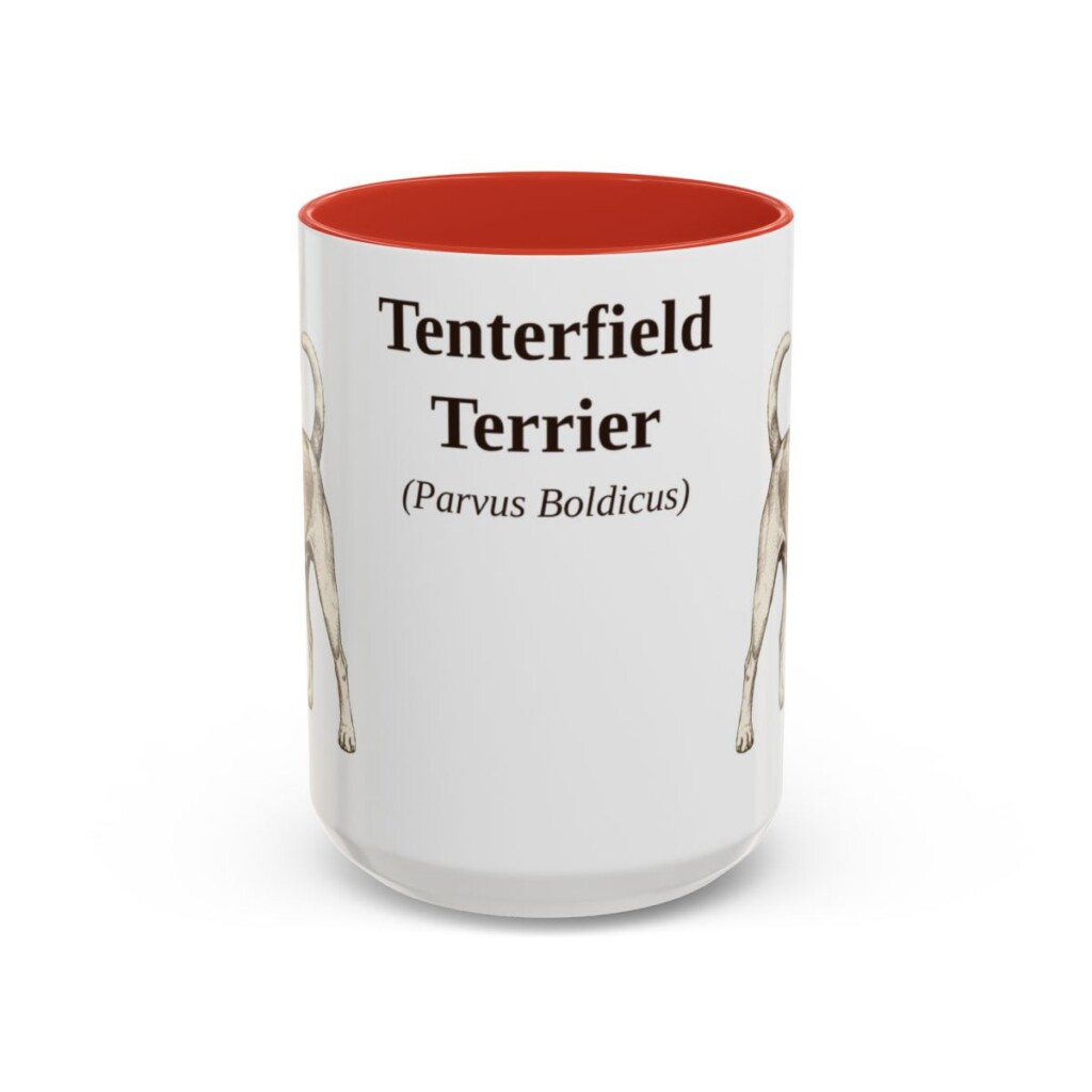 15oz Tenterfield Terrier Latin Mug, Red, front view