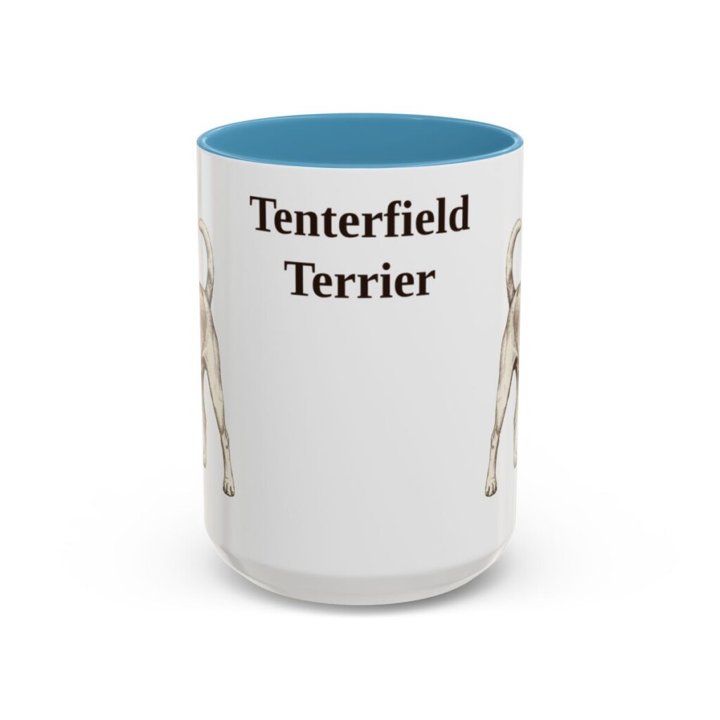 15oz Tenterfield Terrier Mug, Light Blue, front view