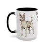 15oz Tenterfield Terrier Dog Mom Mug, Black, left side view