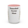 15oz Tenterfield Terrier Dog Mom Mug, Pink, front view