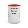 15oz Tenterfield Terrier Dog Mom Mug, Red, front view