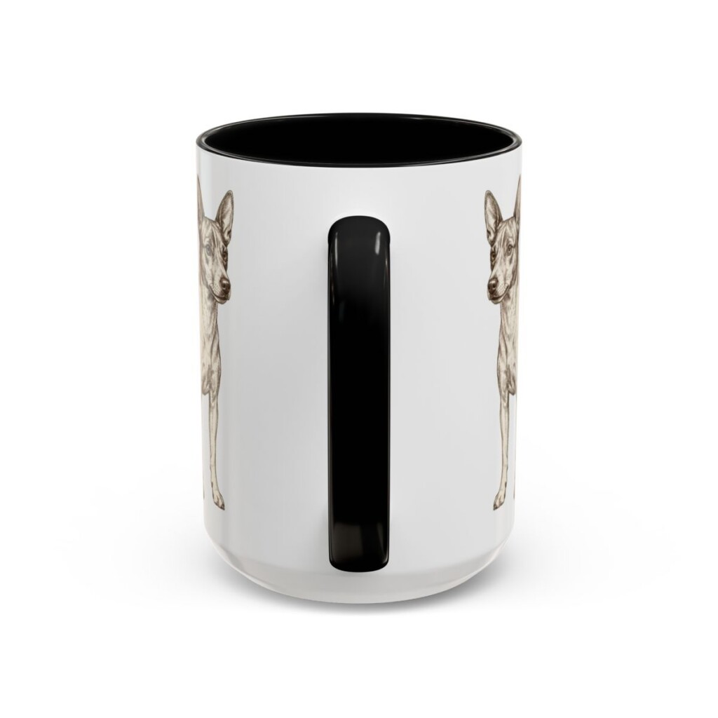 15oz Tenterfield Terrier Mug, Black, back view
