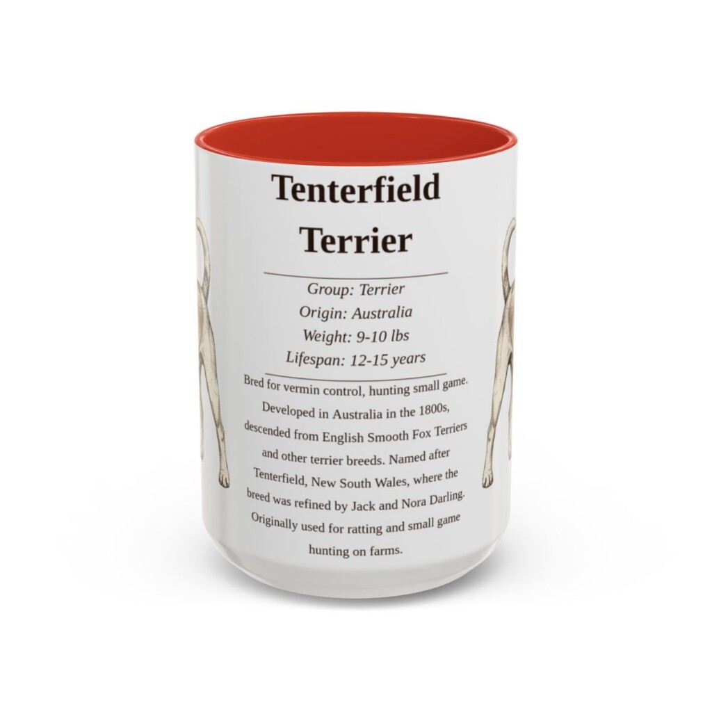 15oz Tenterfield Terrier Mug, Red, front view