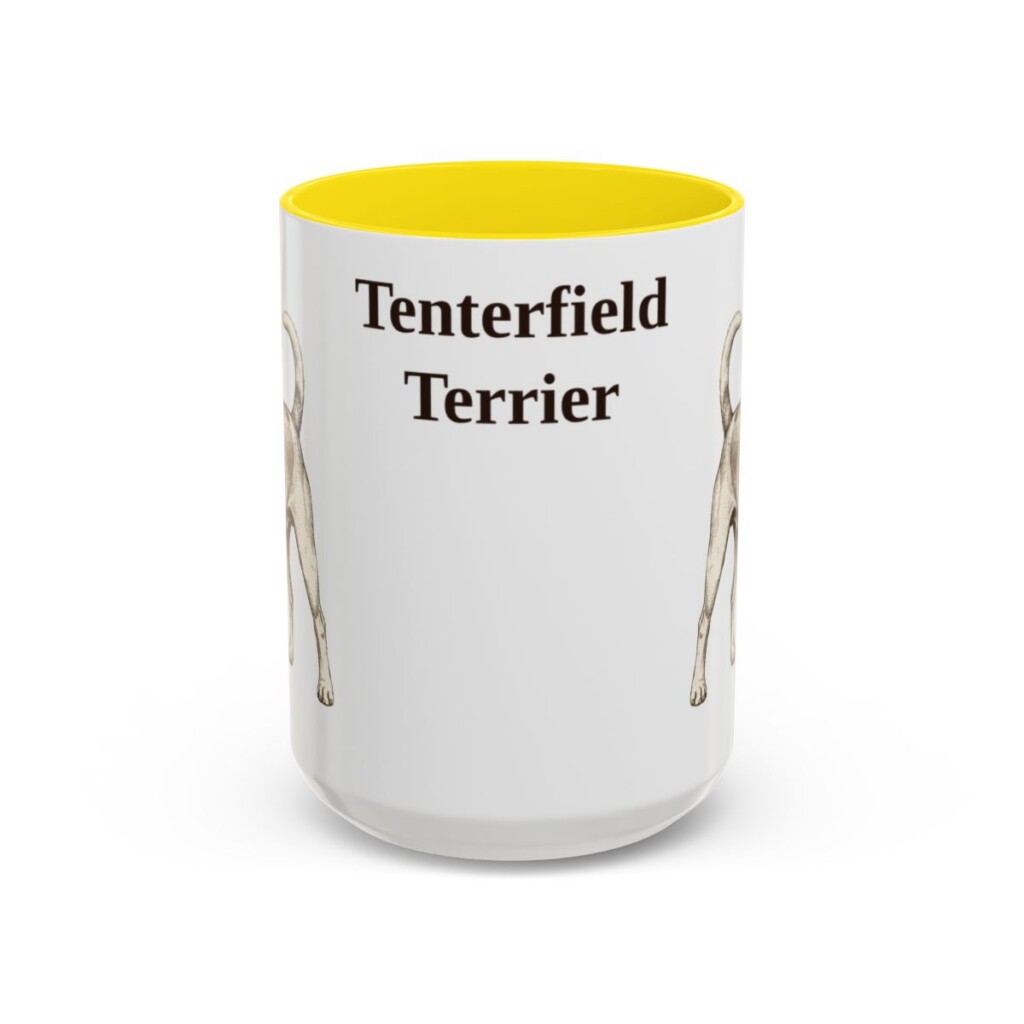 15oz Tenterfield Terrier Mug, Yellow, front view