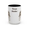 15oz Texas Heeler Mug, Black, front view
