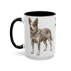 15oz Texas Heeler Mug, Black, left side view