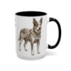 15oz Texas Heeler Mug, Black, right side view
