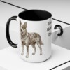 15oz Texas Heeler Dog Dad Mug, Black, lifestyle photo