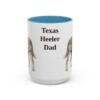 15oz Texas Heeler Dog Dad Mug, Light Blue, front view