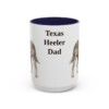 15oz Texas Heeler Dog Dad Mug, Navy, front view