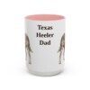 15oz Texas Heeler Dog Dad Mug, Pink, front view