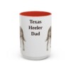 15oz Texas Heeler Dog Dad Mug, Red, front view