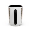 15oz Funny Texas Heeler Mug, Black, back view