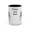 15oz Funny Texas Heeler Mug, Black, front view
