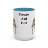 15oz Funny Texas Heeler Mug, Light Blue, front view