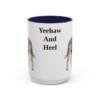 15oz Funny Texas Heeler Mug, Navy, front view